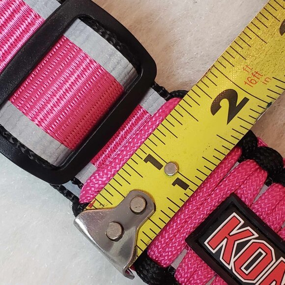 NEW! L/XL KONG Pink & Black *On the Go* Braided Reflective Adjustable Dog Collar - Picture 12 of 12